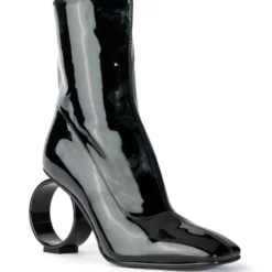 AZALEA WANG ZELDA CIRCULAR HEELED BOOTIE IN BLACK -AZALEA WANG Shop azalea wang zelda circular heeled bootie in black black 3 3