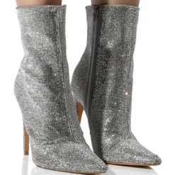 BALLER SILVER GLITTER BOOTIE
