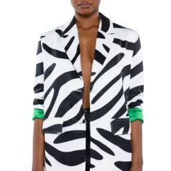 BE BOLD OVERSIZED ZEBRA BLAZER