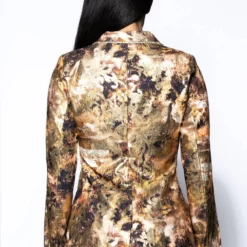 BELIEVER RHINESTONE TRIM BLAZER AND TROUSER SET -AZALEA WANG Shop believer rhinestone trim blazer and trouser set gold 8 8