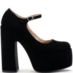 BERLIN CHUNKY PLATFORM MARY JANE PUMP -AZALEA WANG Shop berlin chunky patent pump black 2 2