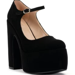 BERLIN CHUNKY PLATFORM MARY JANE PUMP -AZALEA WANG Shop berlin chunky patent pump black 3 3