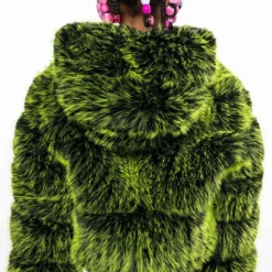 KIDS LUXE 3D FAUX FUR JACKET -AZALEA WANG Shop bianchi three dee faux fur kids jacket green 11 11