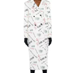 BLACK VILLAGE FOUNDATION LOGO PU TRENCH 11 BLACK VILLAGE FOUNDATION LOGO PU TRENCH -AZALEA WANG Shop black village foundation logo pu trench white black 3 3