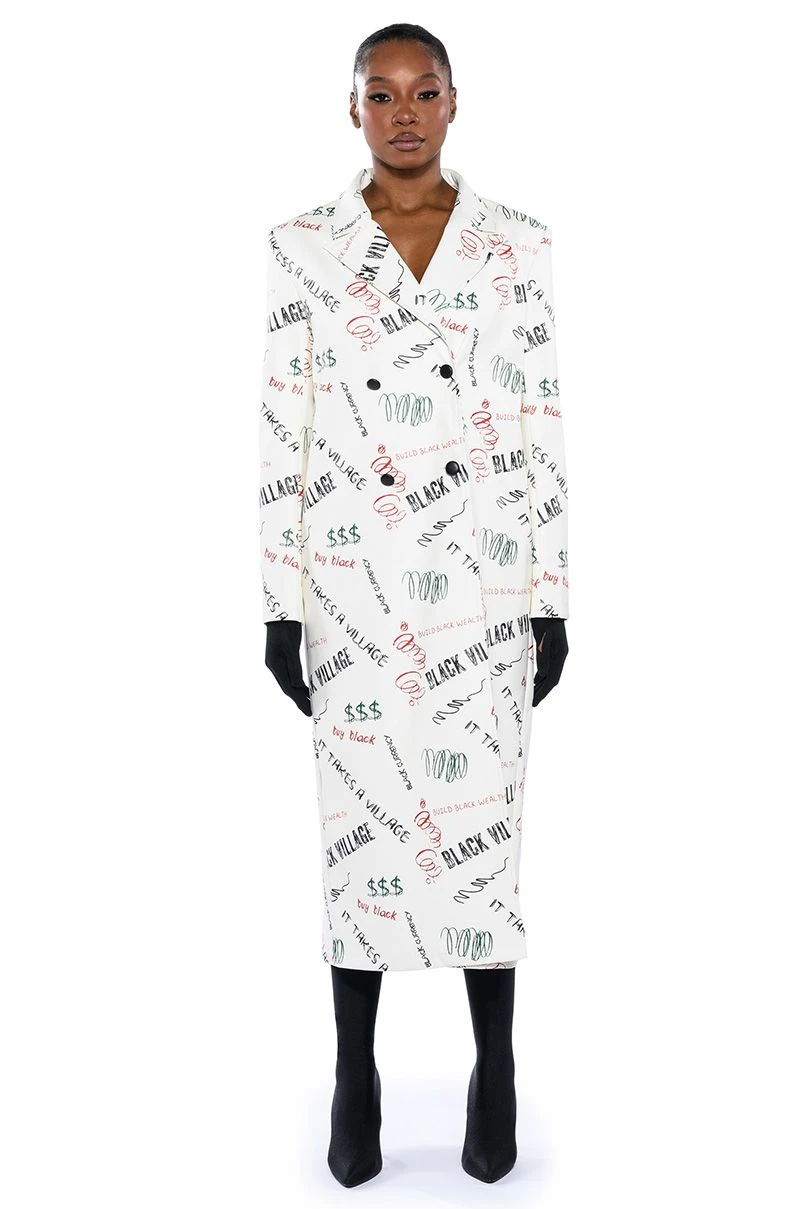 BLACK VILLAGE FOUNDATION LOGO PU TRENCH 5 BLACK VILLAGE FOUNDATION LOGO PU TRENCH - Image 3