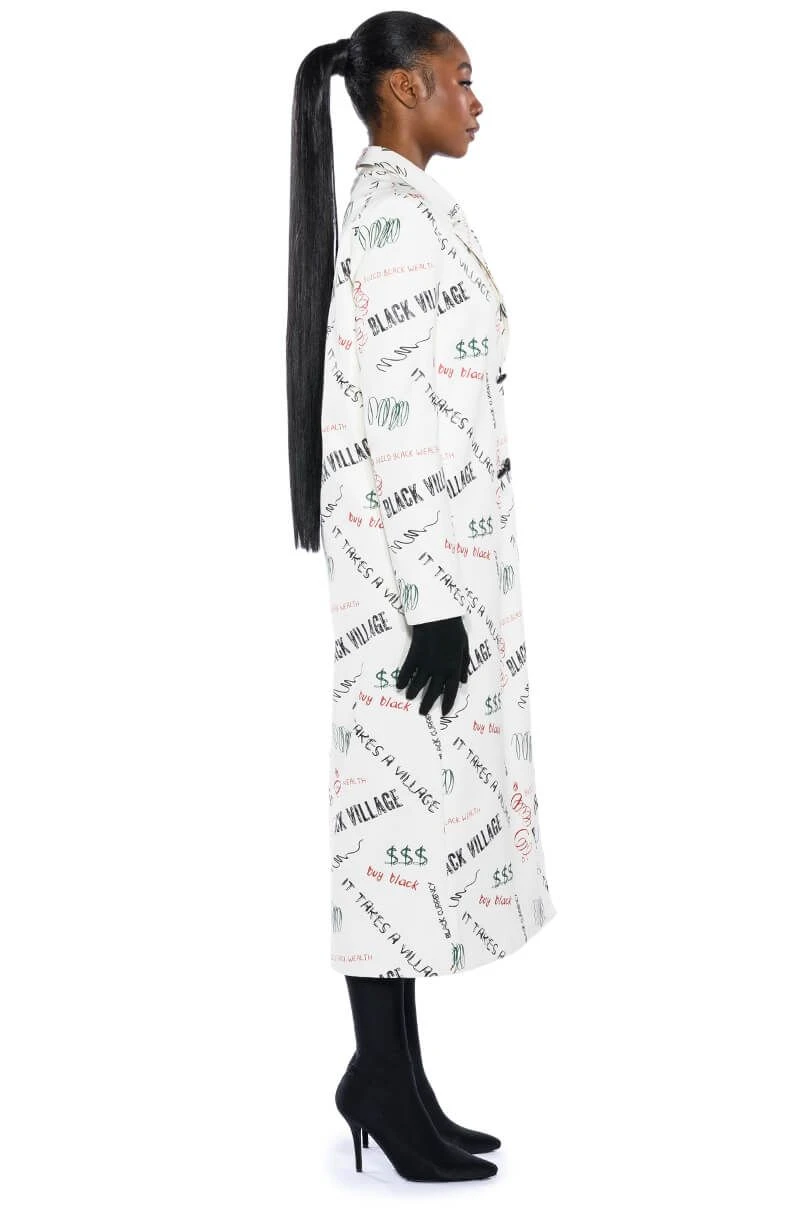 BLACK VILLAGE FOUNDATION LOGO PU TRENCH 7 BLACK VILLAGE FOUNDATION LOGO PU TRENCH - Image 5