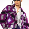 BY THE FIREPLACE FELTED PLAID CROP SHACKET -AZALEA WANG Shop blank nyc luck finder sherpa crop shacket multi 1 1