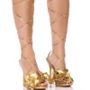 BLOOMING GOLD FLOWER SANDAL -AZALEA WANG Shop blooming gold flower sandal gold 1 1