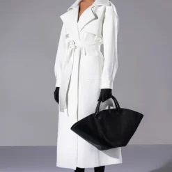 CANNES LUXE SCUBA TRENCH -AZALEA WANG Shop cannes luxe scuba trench white 3 3