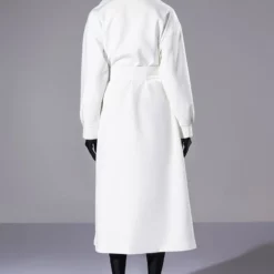 CANNES LUXE SCUBA TRENCH -AZALEA WANG Shop cannes luxe scuba trench white 6 6