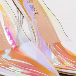 CAPE ROBBIN HOLOGRAPHIC PVC STILETTO PUMP -AZALEA WANG Shop cape robbin holographic pvc stiletto pump ice 6 6