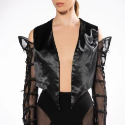 COLD SHOULDER MEANS BUSINESS BLAZER