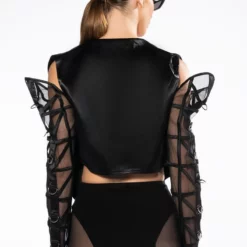 COLD SHOULDER MEANS BUSINESS BLAZER -AZALEA WANG Shop cold shoulder means business blazer black 5 5