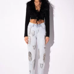 COME ON BABY FEATHER CROP BLAZER 15 COME ON BABY FEATHER CROP BLAZER -AZALEA WANG Shop come on baby feather crop blazer black 7 7