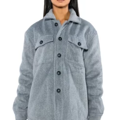 COMFY CLASSICS LINED SHACKET -AZALEA WANG Shop comfy classics lined shacket gray 3 3