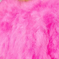 SWEET TALK FEATHER JACKET IN PINK 20 SWEET TALK FEATHER JACKET IN PINK -AZALEA WANG Shop cropped feather jacket in pink neon pink 8 8