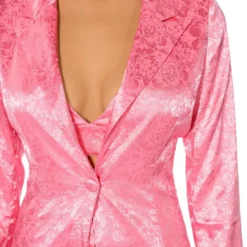 DAYDREAM SATIN FLORAL BLAZER -AZALEA WANG Shop daydream satin floral blazer pink 7 7