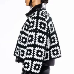 AZALEA WANG DREAMY PUFFER JACKET WITH DETACHABLE HAND CROCHET CARDIGAN 15 AZALEA WANG DREAMY PUFFER JACKET WITH DETACHABLE HAND CROCHET CARDIGAN -AZALEA WANG Shop dreamy hand knitted crochet puffer in black white black white 5 5