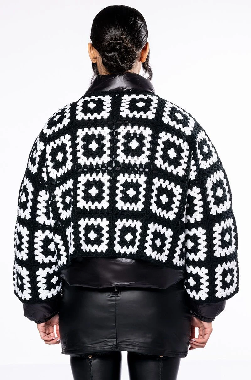 AZALEA WANG DREAMY PUFFER JACKET WITH DETACHABLE HAND CROCHET CARDIGAN 8 AZALEA WANG DREAMY PUFFER JACKET WITH DETACHABLE HAND CROCHET CARDIGAN - Image 6