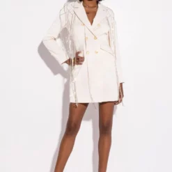 DRIPPING WITH GLITTER SPRING TRENCH -AZALEA WANG Shop dripping with glitter spring trench natural white 3 3 c1