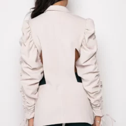 EXTREME CUT OUT SPRING SETTER BLAZER -AZALEA WANG Shop extreme cut out spring setter blazer ivory 5 5
