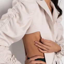 EXTREME CUT OUT SPRING SETTER BLAZER -AZALEA WANG Shop extreme cut out spring setter blazer ivory 6 6