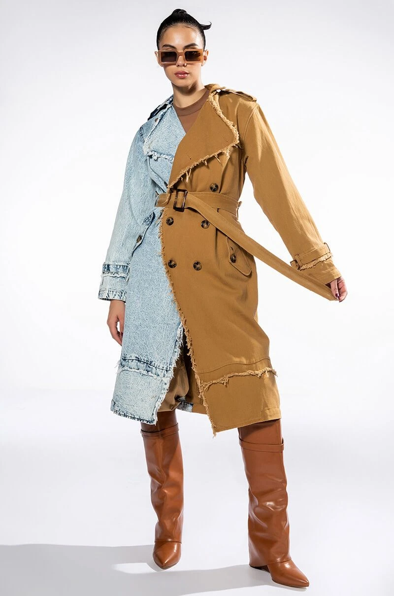 FIFTY FIFTY HALF DENIM TRENCH 3 FIFTY FIFTY HALF DENIM TRENCH