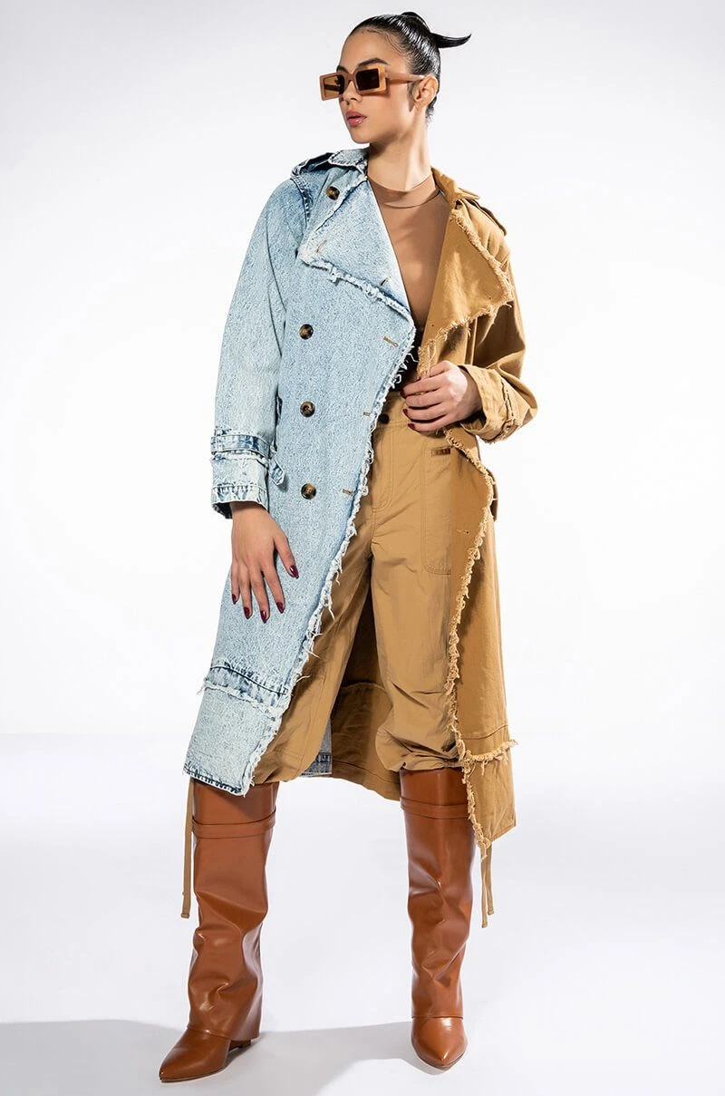 FIFTY FIFTY HALF DENIM TRENCH 4 FIFTY FIFTY HALF DENIM TRENCH - Image 2