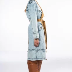 FIFTY FIFTY HALF DENIM TRENCH 13 FIFTY FIFTY HALF DENIM TRENCH -AZALEA WANG Shop fifty fifty half denim trench multi 5 5