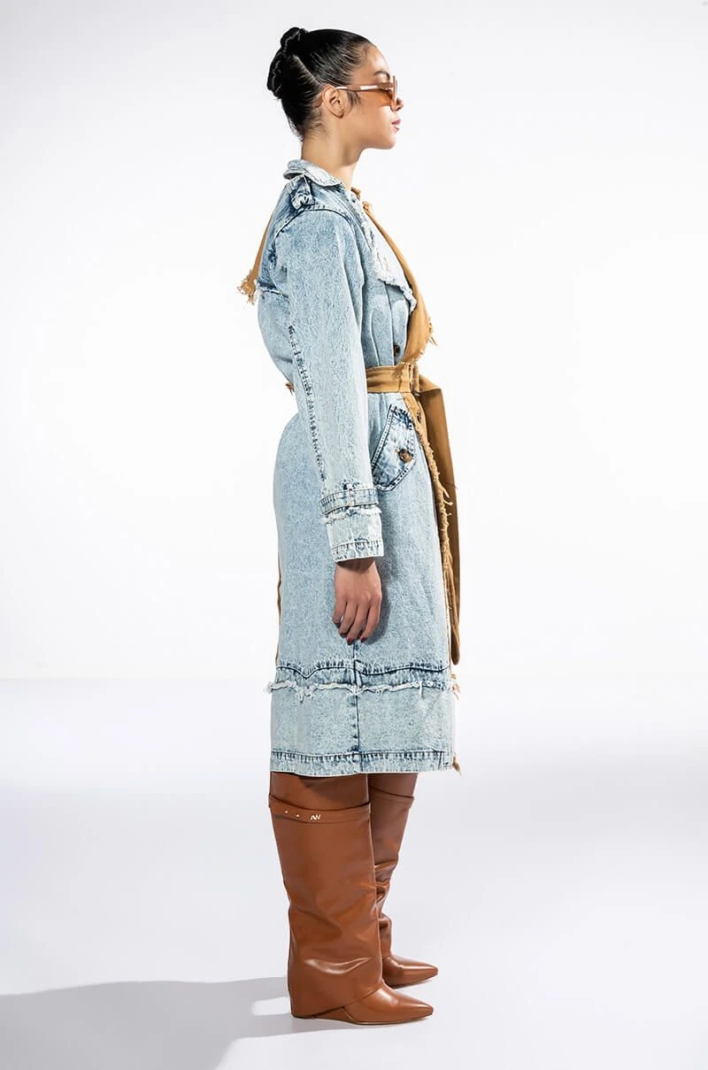 FIFTY FIFTY HALF DENIM TRENCH 7 FIFTY FIFTY HALF DENIM TRENCH - Image 5