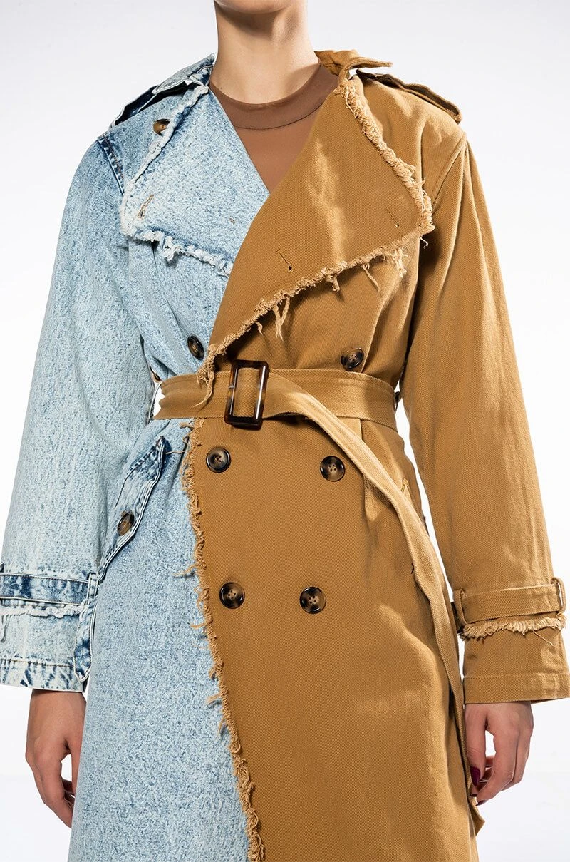 FIFTY FIFTY HALF DENIM TRENCH 9 FIFTY FIFTY HALF DENIM TRENCH - Image 7