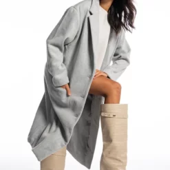 GET IN LOSER OVERSIZED JACKET 17 GET IN LOSER OVERSIZED JACKET -AZALEA WANG Shop get in loser oversized jacket heather grey 5 5