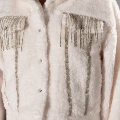 GIGI TEDDY SHACKET WITH RHINESTONES 15 GIGI TEDDY SHACKET WITH RHINESTONES -AZALEA WANG Shop gigi teddy shacket with rhinestones white 7 7