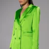 GRATITUDE BLAZER AND MINI SKIRT SET -AZALEA WANG Shop gratitude blazer and mini skirt set green 1 1
