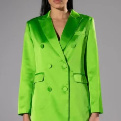 GRATITUDE BLAZER AND MINI SKIRT SET -AZALEA WANG Shop gratitude blazer and mini skirt set green 4 4