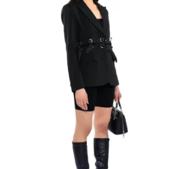 GROMMET AND RIBBON BASIC BLAZER 12 GROMMET AND RIBBON BASIC BLAZER -AZALEA WANG Shop grommet and ribbon basic blazer black 4 4