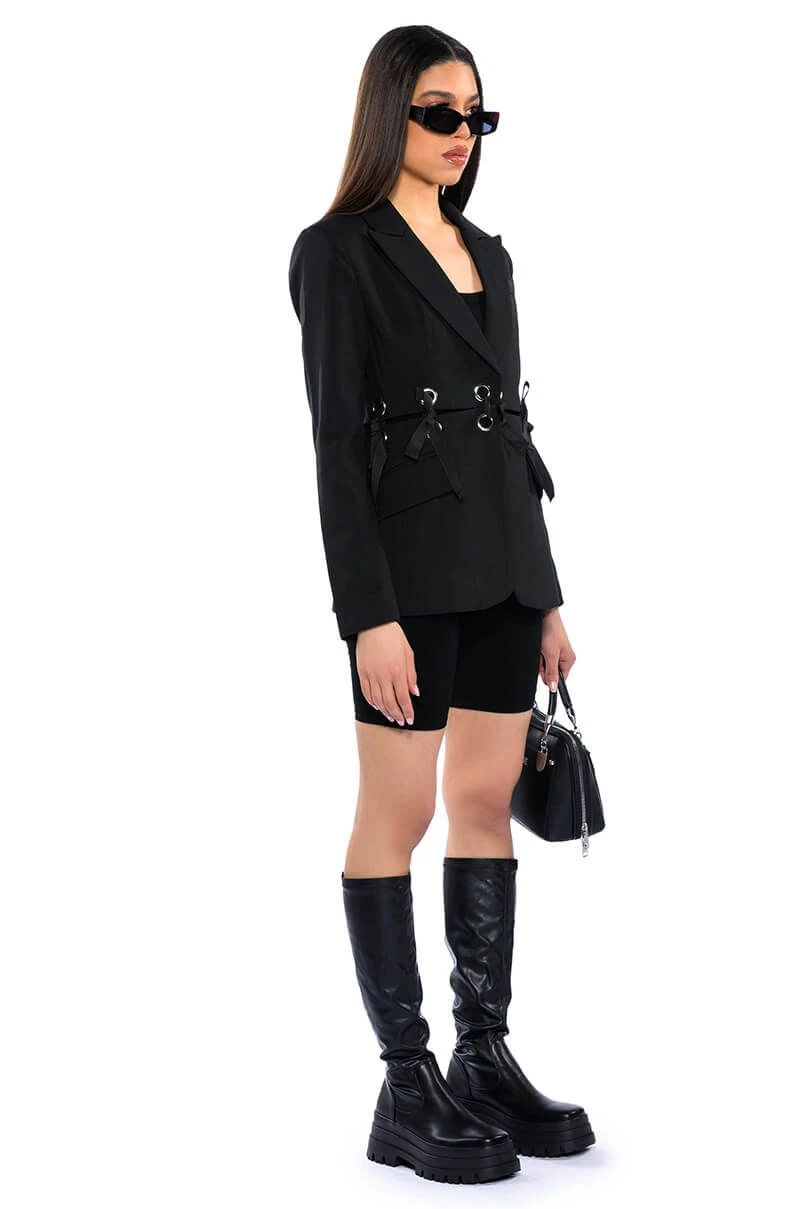 GROMMET AND RIBBON BASIC BLAZER 6 GROMMET AND RIBBON BASIC BLAZER - Image 4