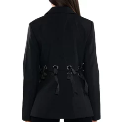 GROMMET AND RIBBON BASIC BLAZER 14 GROMMET AND RIBBON BASIC BLAZER -AZALEA WANG Shop grommet and ribbon basic blazer black 6 6