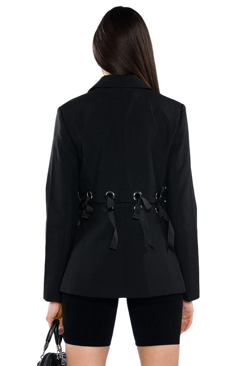 GROMMET AND RIBBON BASIC BLAZER 8 GROMMET AND RIBBON BASIC BLAZER - Image 6
