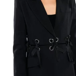 GROMMET AND RIBBON BASIC BLAZER 15 GROMMET AND RIBBON BASIC BLAZER -AZALEA WANG Shop grommet and ribbon basic blazer black 7 7