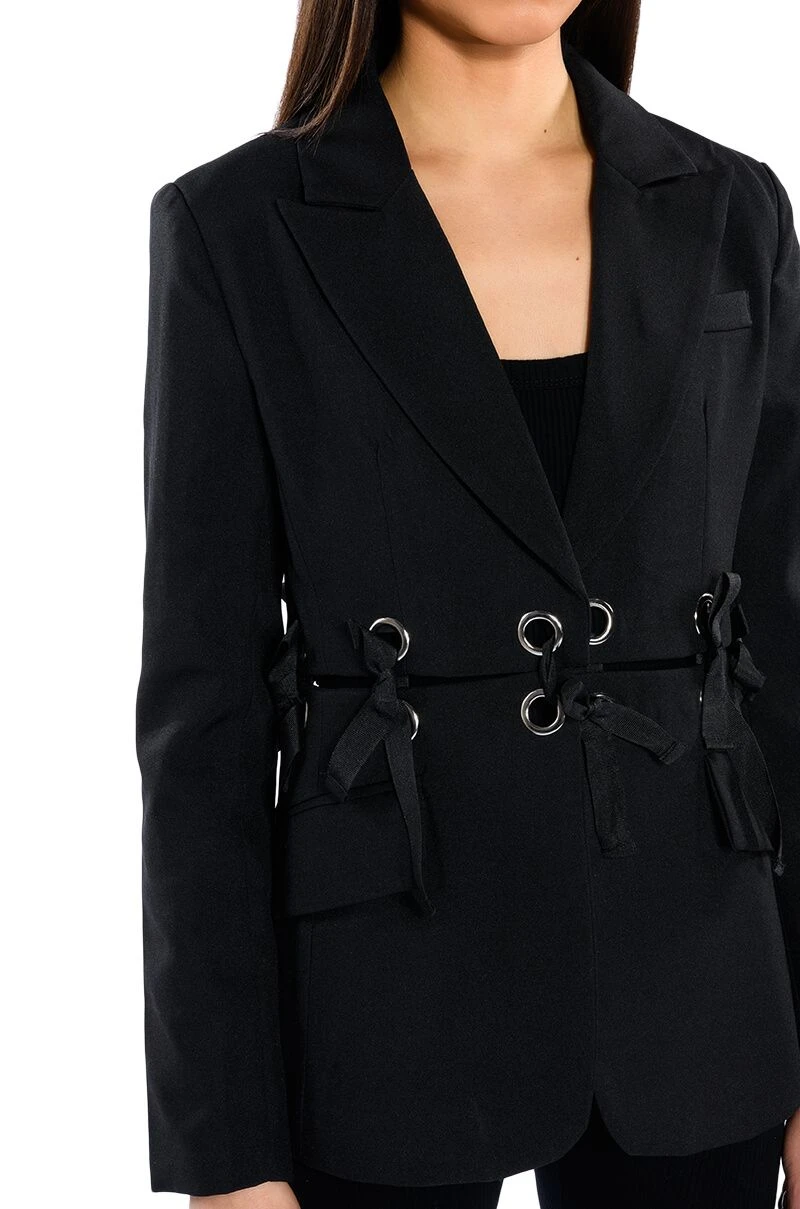 GROMMET AND RIBBON BASIC BLAZER 9 GROMMET AND RIBBON BASIC BLAZER - Image 7