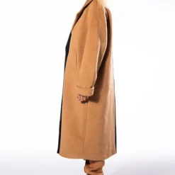 HALF N HALF WOOL LIKE TRENCH -AZALEA WANG Shop half n half wool like trench black brown 7 7