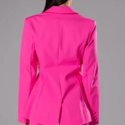 HANSEL FITTED BLAZER -AZALEA WANG Shop hansel fitted blazer pink 4 4