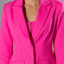 HANSEL FITTED BLAZER -AZALEA WANG Shop hansel fitted blazer pink 5 5