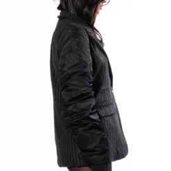 HAVE IT ALL RUCHED BOMBER ARM BLAZER 14 HAVE IT ALL RUCHED BOMBER ARM BLAZER -AZALEA WANG Shop have it all ruched bomber arm blazer black 5 5