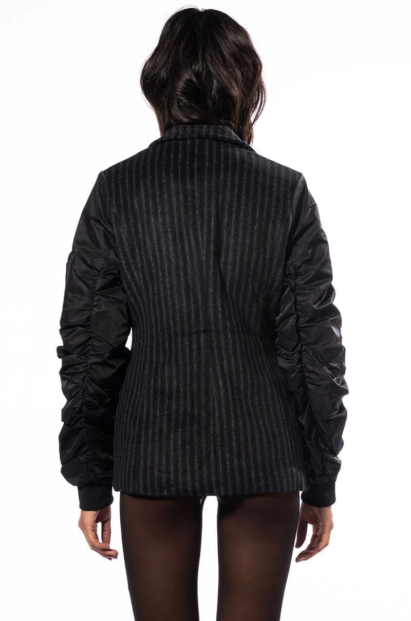HAVE IT ALL RUCHED BOMBER ARM BLAZER 8 HAVE IT ALL RUCHED BOMBER ARM BLAZER - Image 6