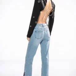 I PUT A SPELL ON YOU OPEN BACK CHARM BLAZER -AZALEA WANG Shop i put a spell on you open back charm blazer black 6 6 c1 c1 c1 c1 c1