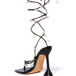 ISLA STAR STRAPPY SANDAL IN BLACK -AZALEA WANG Shop isla star strappy sandal in black black 4 4 c1