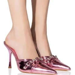 ISN'T IT ROMANTIC PINK METALLIC PUMP