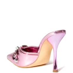 ISN'T IT ROMANTIC PINK METALLIC PUMP -AZALEA WANG Shop isnt it romantic pink metallic pump pink 4 4